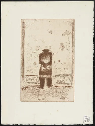 Envy I (L'Envie I) from The Seven Deadly Sins (Les Sept péchés capitaux) by Marc Chagall, print, 1925