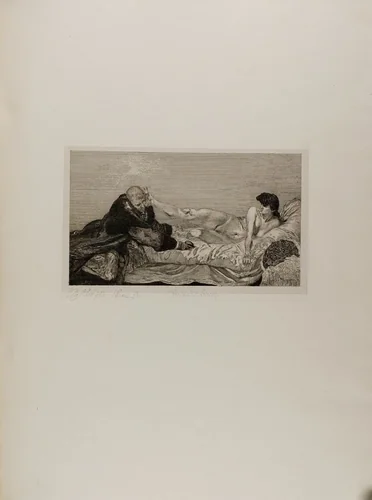The Proposition, plate six from A Life by Max Klinger, print, 1884