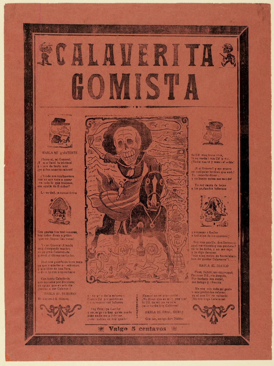Little Calavera of General Gómez by José Guadalupe Posada, print, 1872-1913