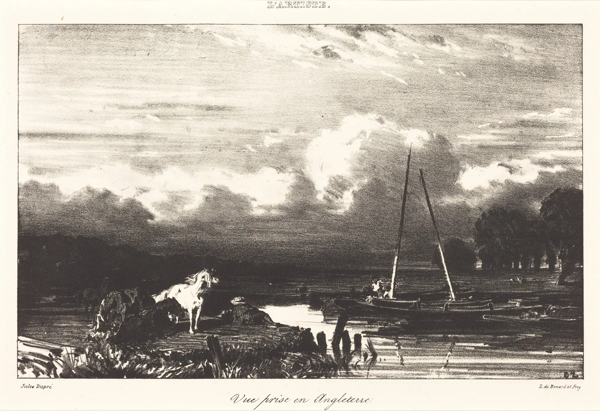 View in England (Vue prise en Angleterre) by Jules Dupré, print, 1836