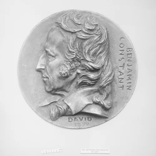 Henri Benjamin Constant de Rebecque (1767–1830), Swiss-French political writer and politician by Pierre-Jean David d'Angers, metalwork, 1830