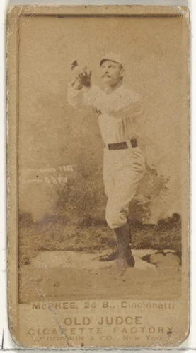 John Alexander "Bid" McPhee, 2nd Base, Cincinnati, from the Old Judge series (N172) for Old Judge Cigarettes by Goodwin & Company, photograph, 1888