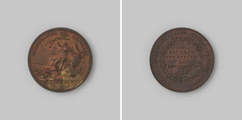 Op het gevecht aan de vaart bij Jutphaas by Johannes Michiel Lageman, metalwork, 1787