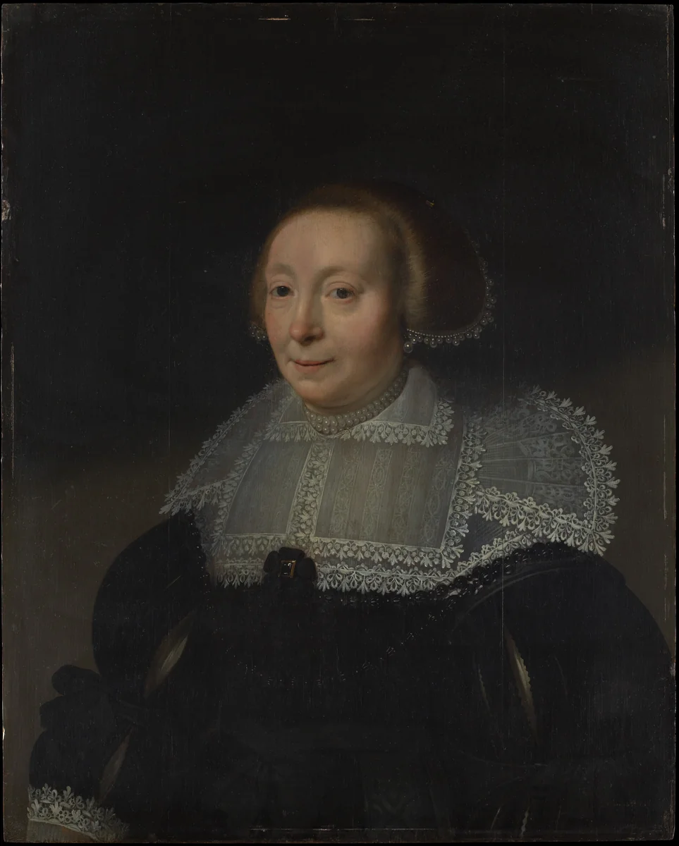 Portrait of a Woman with a Lace Collar by Michiel Jansz. van Mierevelt, painting, 1632-1635