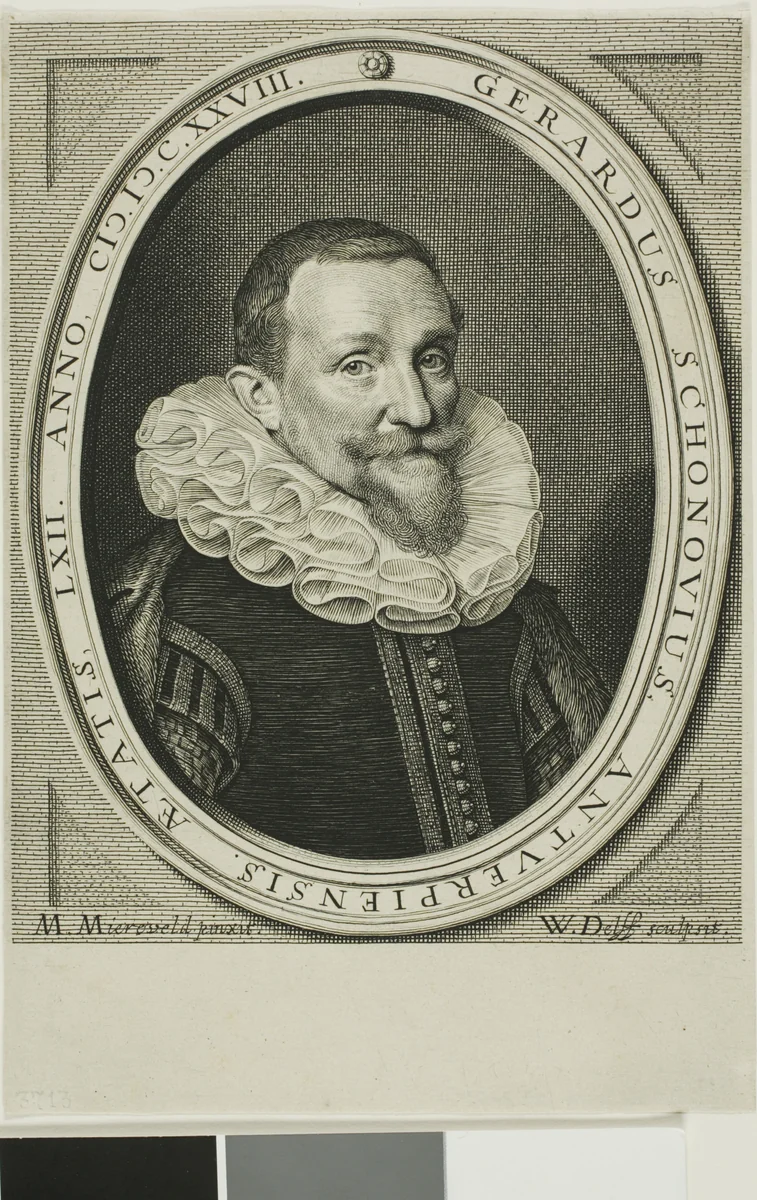 Gerard van Schoonhoven by William Delff, print, 1628