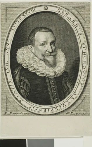 Gerard van Schoonhoven by William Delff, print, 1628