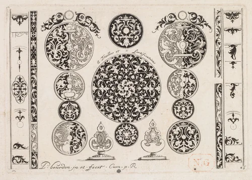 # 6 from " Livre second essais de gravjre " second book of Engraved Designs by Pierre Bourdon, print, 1703-1713