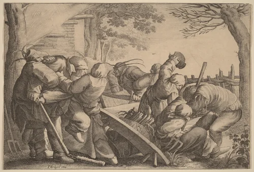 Peasant Brawl by Wenceslaus Hollar
Johann Liss, print, 1646