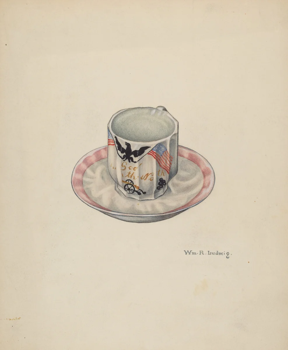 Cup and Saucer by William Ludwig, index of american design, 1940
