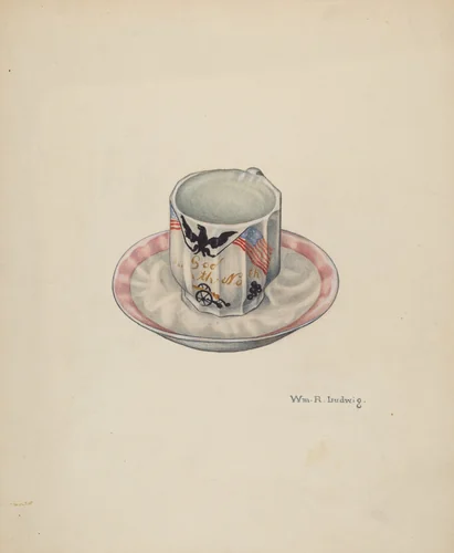 Cup and Saucer by William Ludwig, index of american design, 1940