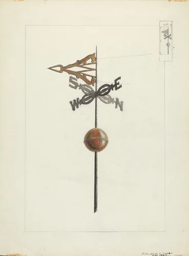 Weather Vane by Edward L. Loper, index of american design, 1936