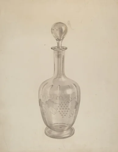 Decanter by Michael Fenga, index of american design, 1938