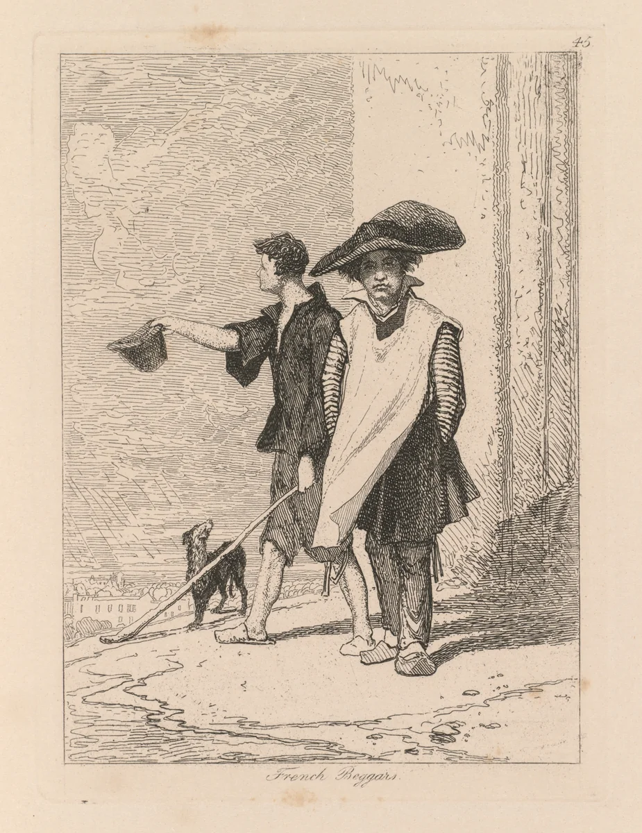 Liber Studiorum: Plate 45, French Beggars by John Sell Cotman, book, 1838