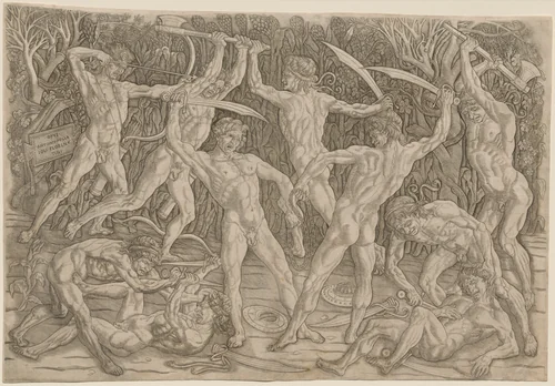 Battle of the Nudes by Antonio del Pollaiuolo, print, 1470-1489