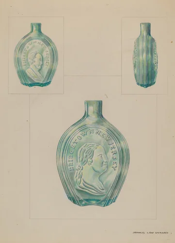 Bottle by Francis Law Durand, index of american design, 1936