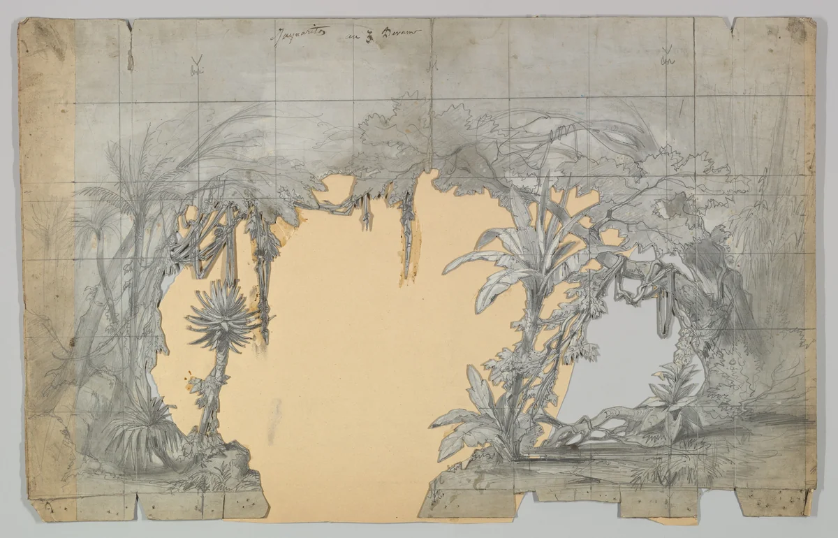 Design for a Stage Set by Eugène Cicéri, drawing, 1830-1890