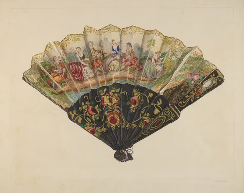Fan by Frank J. Mace, index of american design, 1935-1942