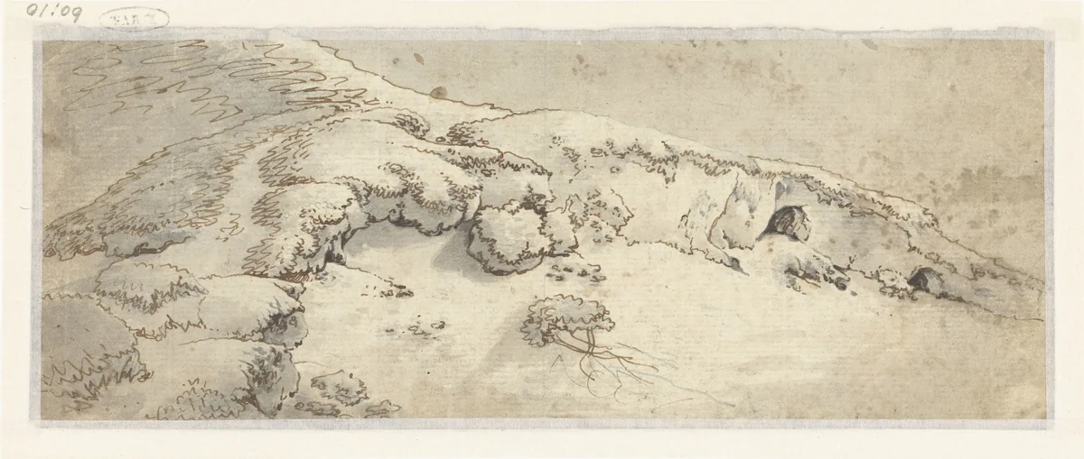 Duinlandschap by anonymous, drawing, 1700-1800