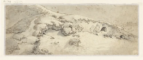 Duinlandschap by anonymous, drawing, 1700-1800