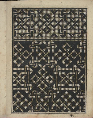 Libbretto nouellamete composto per maestro Domenico da Sera...lauorare di ogni sorte di punti, page 7 (recto) by Domenico da Sera, book, 1532