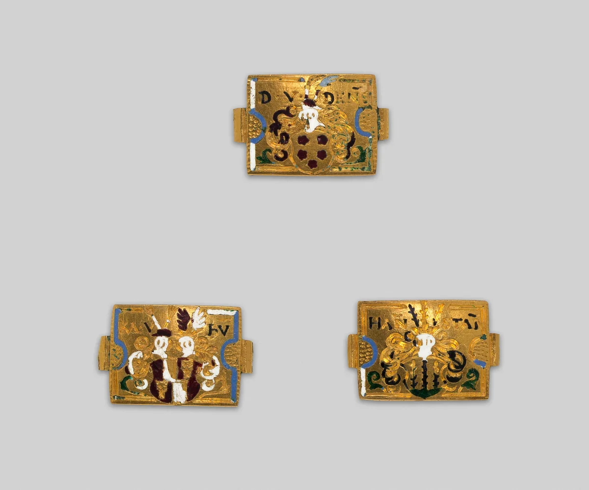 Three Fasteners by German Probably Saxony, metalwork, 1625-1675