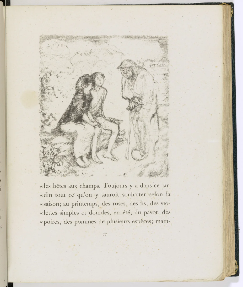 In-text plate (page 77) from Daphnis et Chloé by Pierre Bonnard, illustrated book, 1902