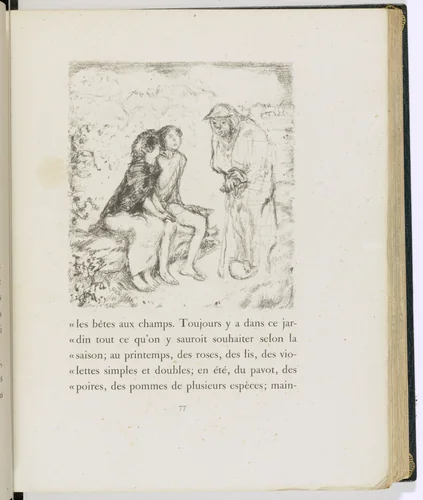 In-text plate (page 77) from Daphnis et Chloé by Pierre Bonnard, illustrated book, 1902
