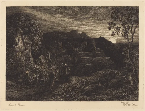The Bellman by Samuel Palmer, print, 1879