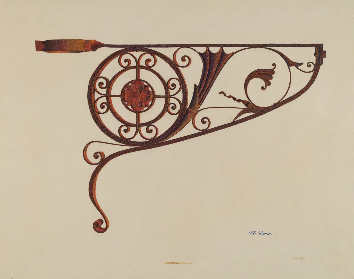 Bracket by Alvin J. Doria, index of american design, 1940