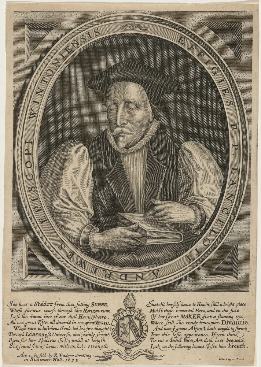 Lancelot Andrewes by John Payne, print, 1635