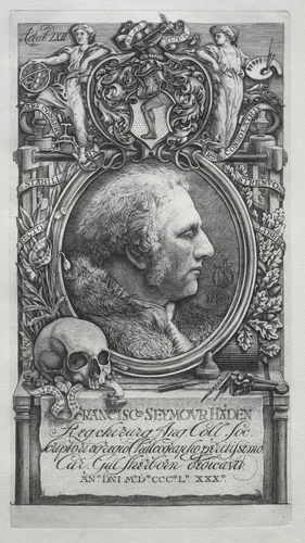 Hadeniana - Portrait of Sir Francis Seymour Haden by Charles William Sherborn, print, 1880