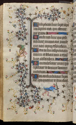 Hours of Charles the Noble, King of Navarre (1361-1425): fol. 186v, Text by Master of the Brussels Initials and Associates, book, 1400-1410