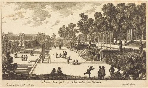 Veue des petittes Cascades de Vaux by Israël Silvestre, print, 1621-1691