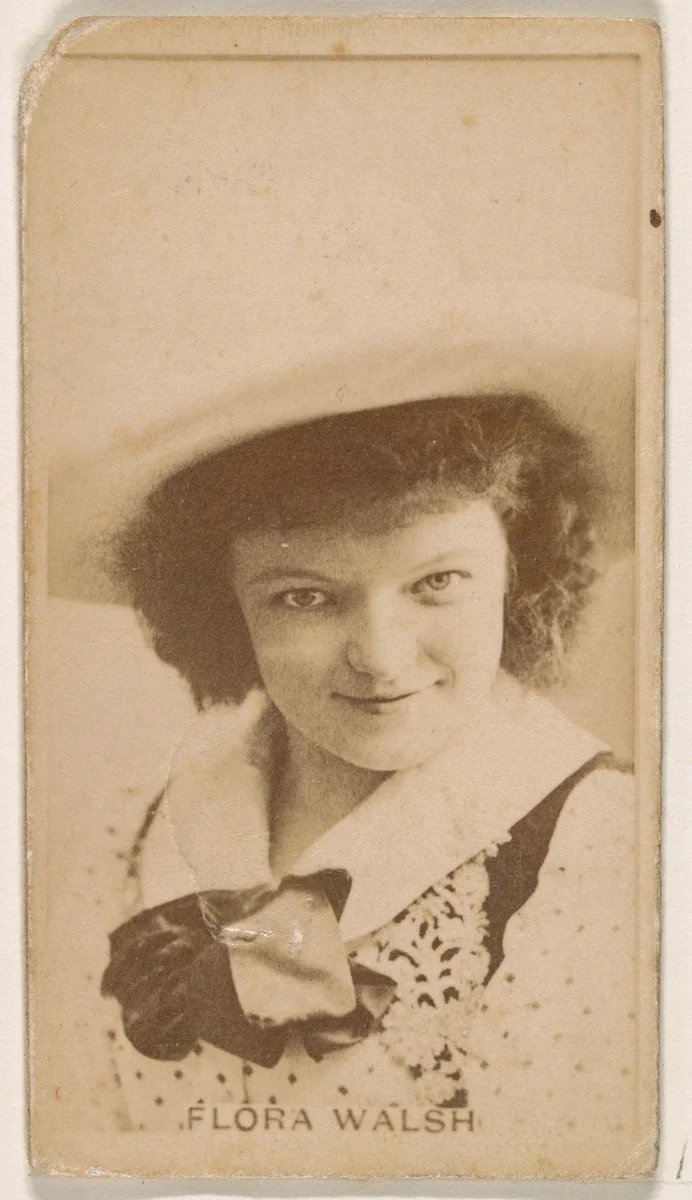 Flora Walsh, from the Actresses series (N245) issued by Kinney Brothers to promote Sweet Caporal Cigarettes by Kinney Brothers Tobacco Company, photograph, 1890