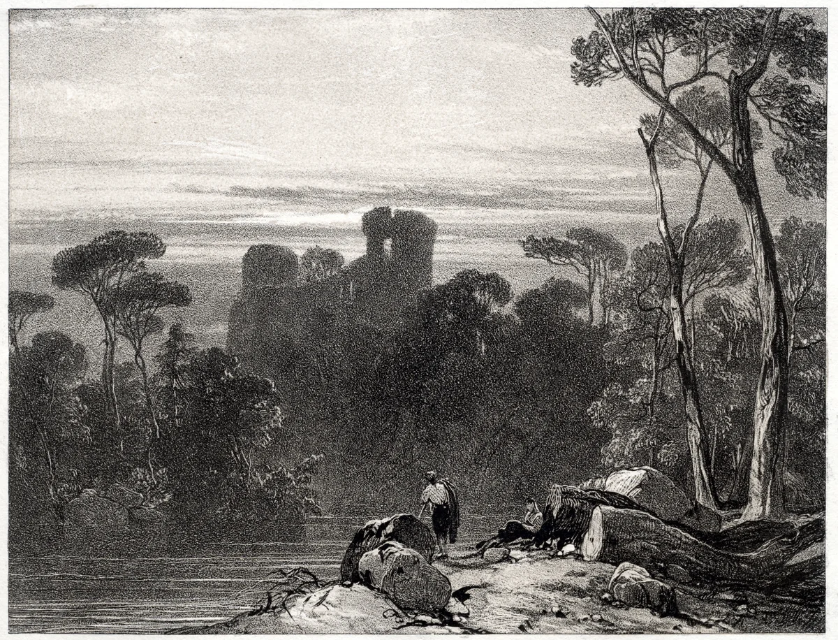 Bothwell Castle by Richard Parkes Bonington, print, 1826