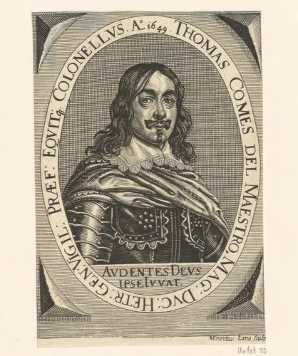 Portret van Tomasso del Maestro by Moritz Lang, print, 1649
