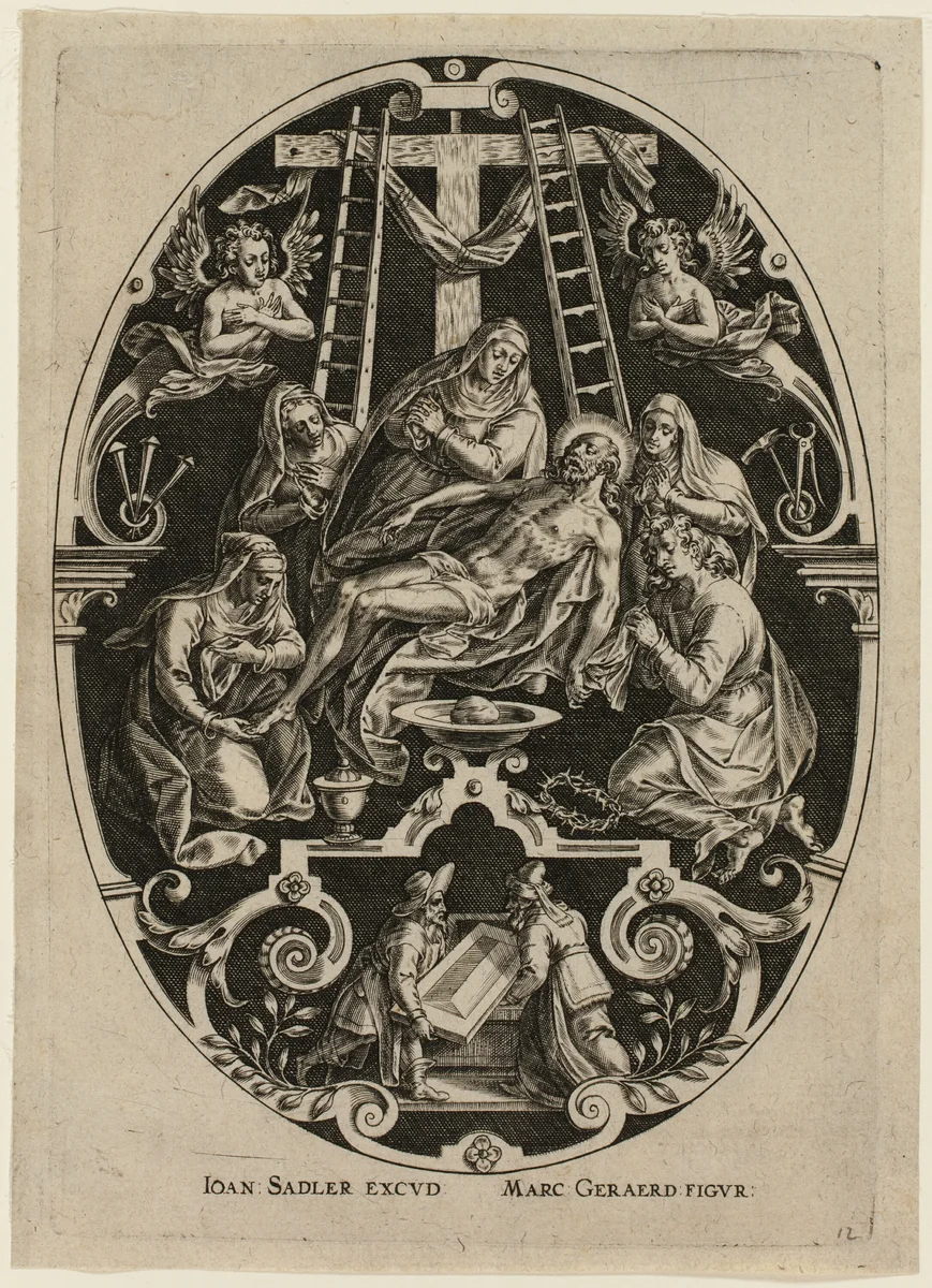 Lamentation, from Passion of Christ by Jan Sadeler, print, 1570-1600