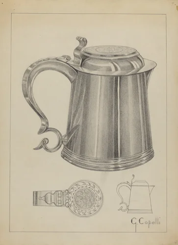 Silver Tankard by Giacinto Capelli, index of american design, 1936