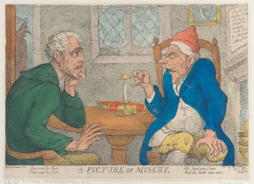 A Picture of Misery by Thomas Rowlandson, print, 1811
