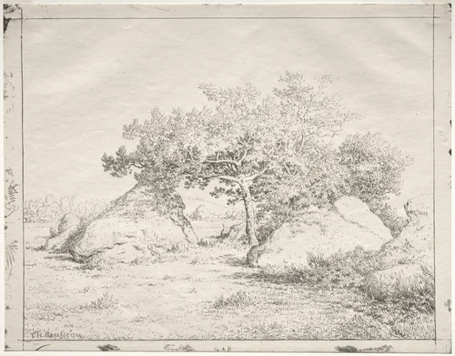 Cherry Tree at Blau by Théodore Rousseau, print, 1832-1867