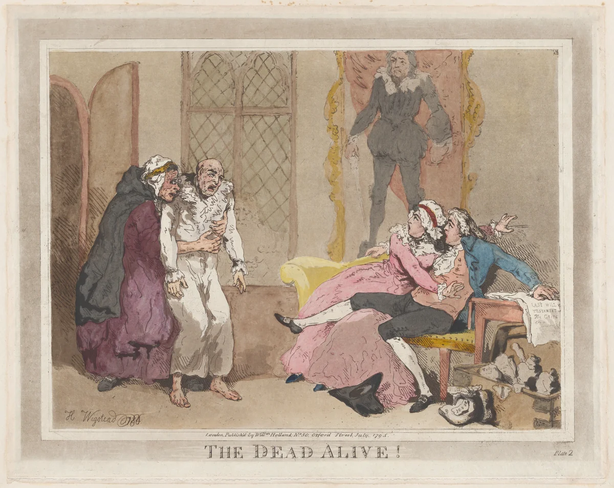 The Dead Alive! by Thomas Rowlandson, print, 1795