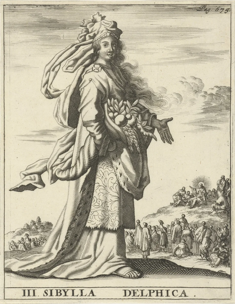 Delfische Sibille by Jan Luyken, print, 1684