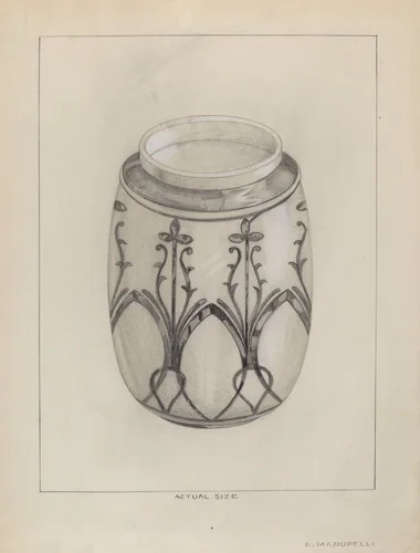 Porcelain Jar by Raymond Manupelli, index of american design, 1936