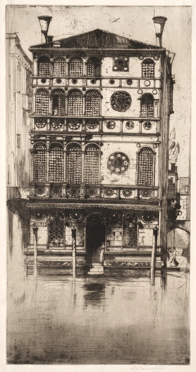 Palazzo Dario, Venice by David Young Cameron, print, 1900