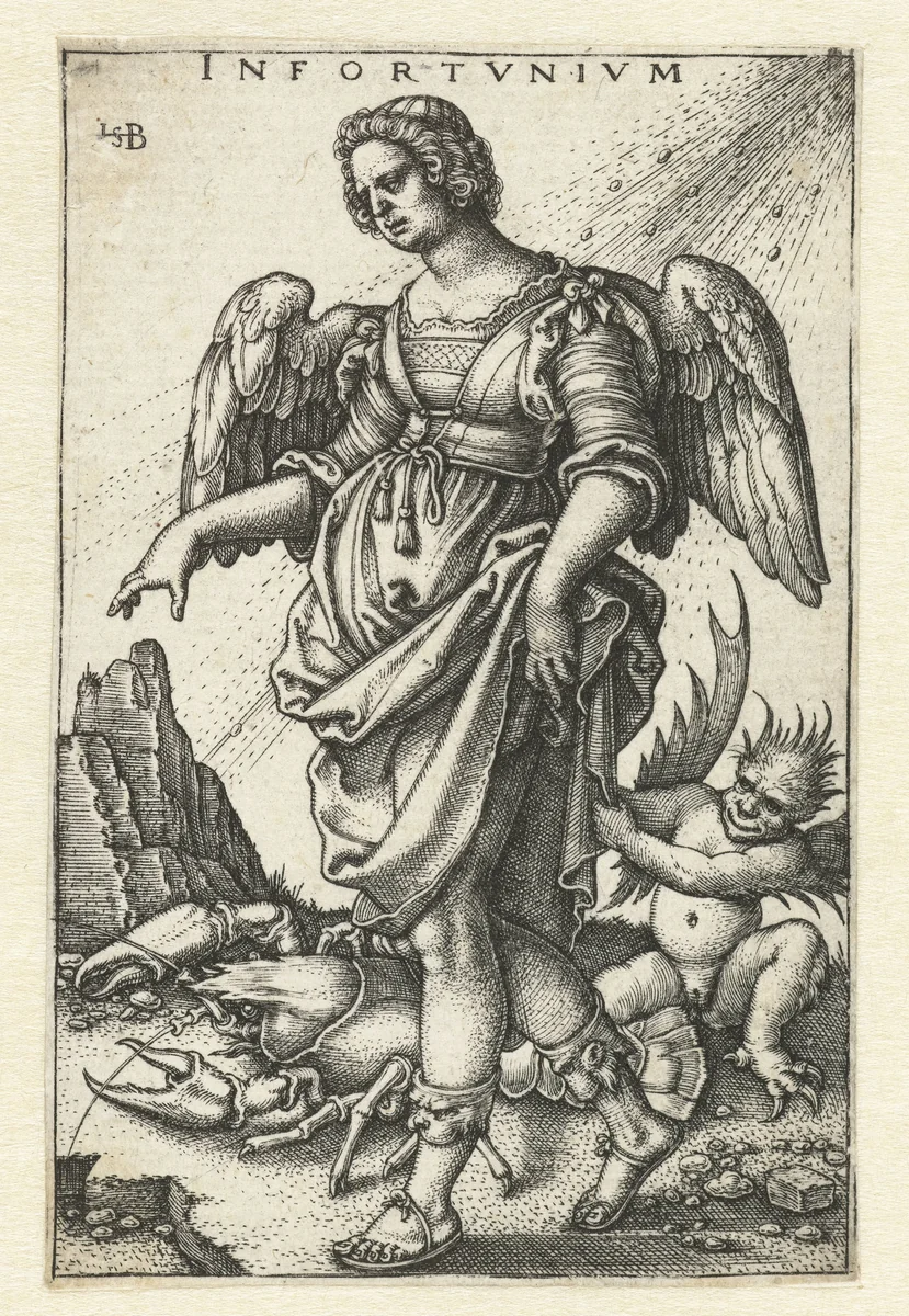 Ongeluk (Infortunio) by Unknown, print, 1510-1550