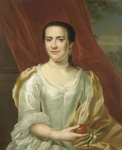 Margaretha Leuveling (1738-83), Wife of Justus Tjeenk by Herman Frederik van Hengel, painting, 1756
