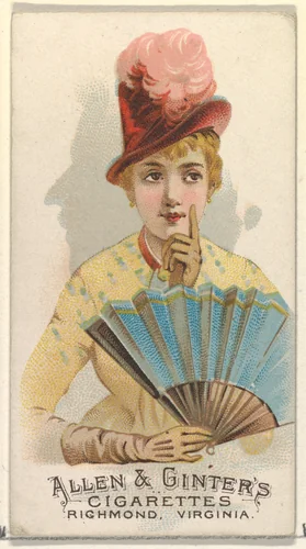 Plate 32, from the Fans of the Period series (N7) for Allen & Ginter Cigarettes Brands by Allen & Ginter, print, 1889