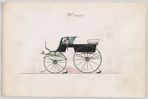 T-Cart Phaeton #3295 by Brewster & Co., drawing, 1878
