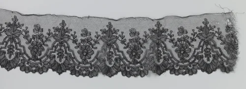 Strook van kloskant met holle en bolle dubbele lijsten by anonymous, other, 1850-1860