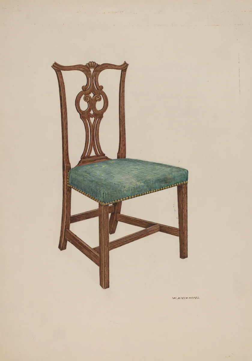 Salem Chair by William Kieckhofel, index of american design, 1937